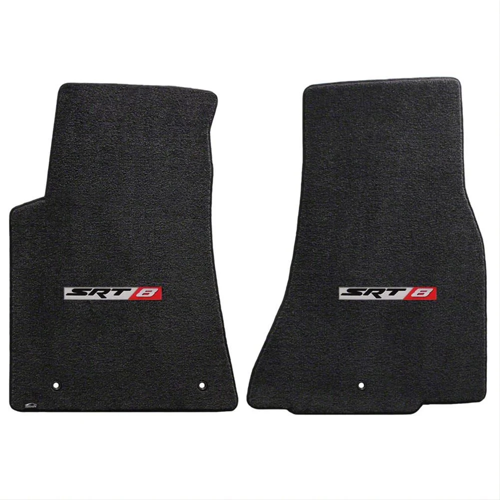 Lloyd Ultimat Front Floor Mats with SRT8 Logo; Black (11-23 Challenger, Excluding AWD)