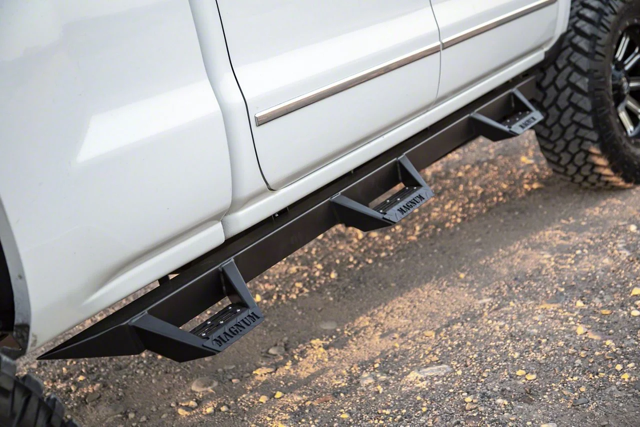 CYC Engineering RT Wheel to Wheel Drop Side Step Bars; Black Textured (07-14 Silverado 3500 HD Extended Cab w/ 6.50-Foot Standard Box)