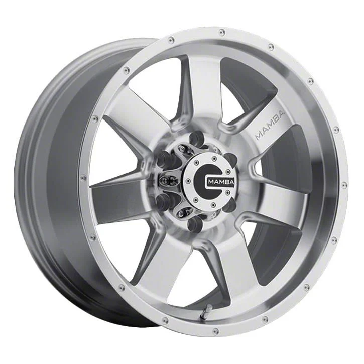 Mamba Offroad Wheels M14 Machined Face Silver 6-Lug Wheel; 17x9; 12mm Offset (07-13 Silverado 1500)