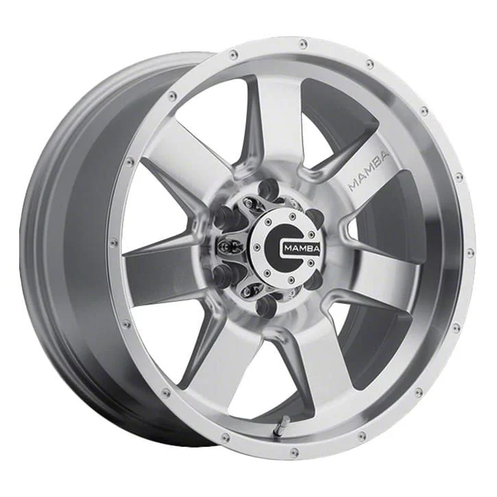 Mamba Offroad Wheels M14 Machined Face Silver 6-Lug Wheel; 17x9; -12mm Offset (07-13 Silverado 1500)