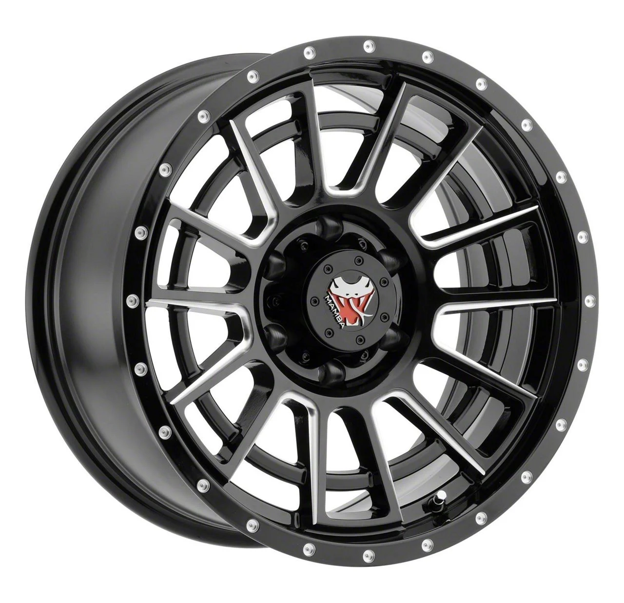 Mamba Offroad Wheels M22 Matte Black Machined 6-Lug Wheel; 20x9; 12mm Offset (19-26 Sierra 1500)