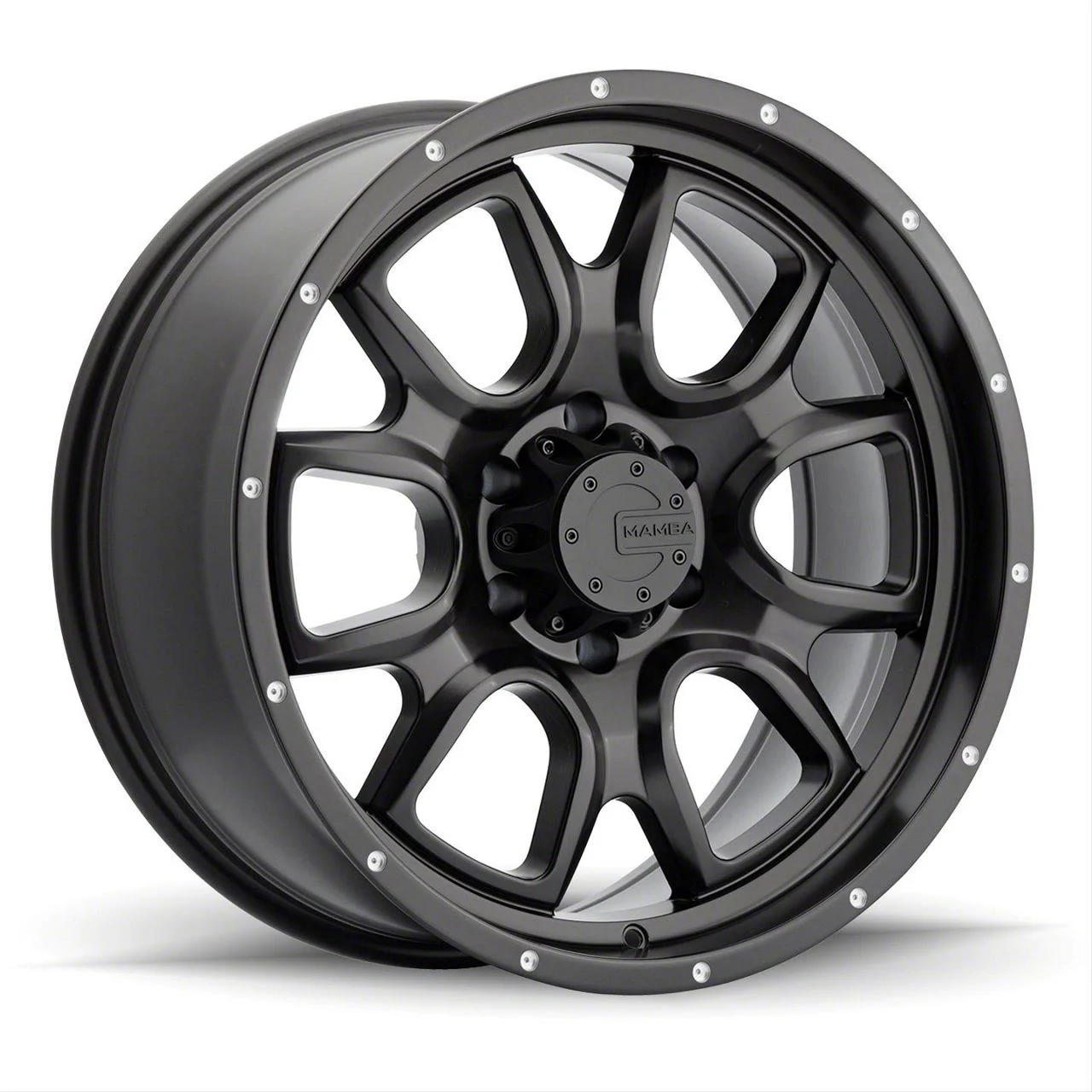 Mamba Offroad Wheels M19 Matte Black 8-Lug Wheel; 20x9; 19mm Offset (20-26 Sierra 3500 HD SRW)
