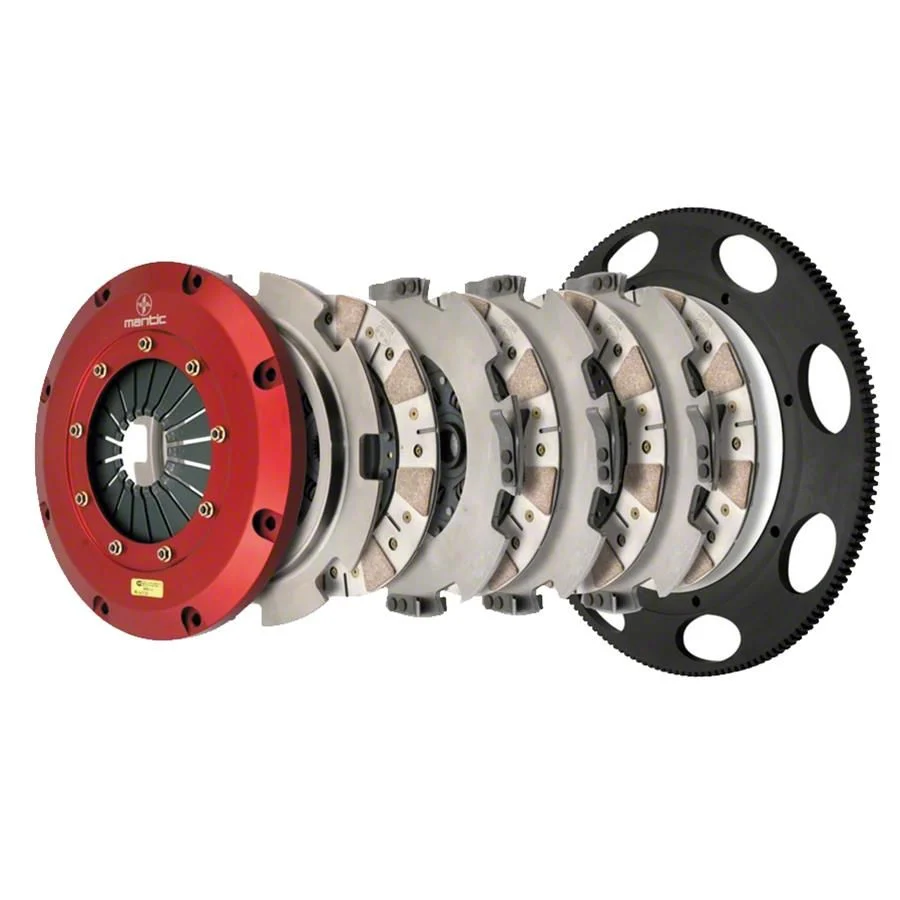 Mantic Clutch 9000 Series Quad Disc Ceremetallic Clutch Kit with Lightened Steel Flywheel; 26-Spline (05-13 Corvette C6, Excluding ZR1)