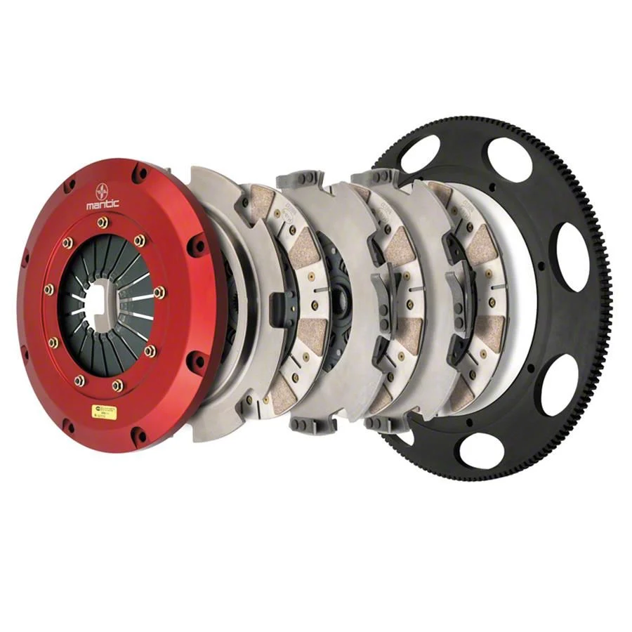 Mantic Clutch 9000 Series Triple Disc Ceremetallic Clutch Kit with Lightened Steel Flywheel; 26-Spline (05-13 Corvette C6, Excluding ZR1)