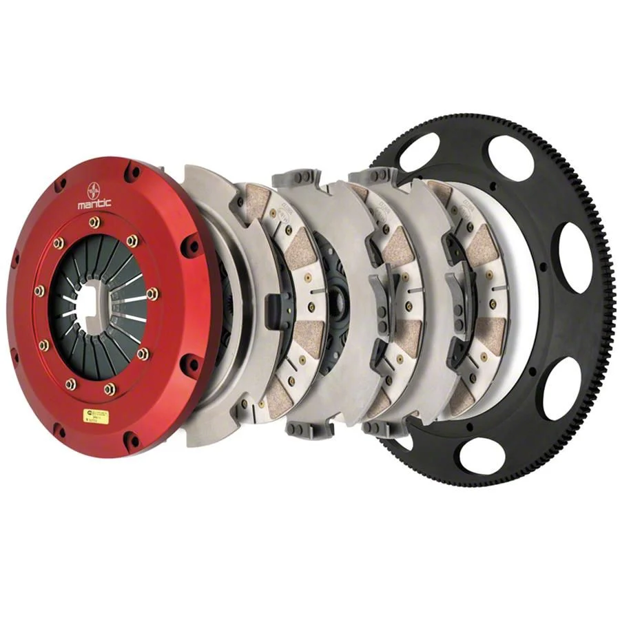 Mantic Clutch 9000 Series Triple Disc Ceremetallic Clutch Kit with Lightened Steel Flywheel; 26-Spline (09-13 Corvette C6 ZR1)
