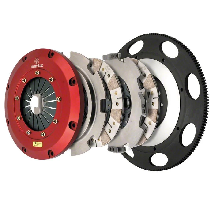 Mantic Clutch 9000 Series Twin Disc Ceremetallic Clutch Kit with Heavy Steel Flywheel; 26-Spline (05-13 Corvette C6, Excluding ZR1)