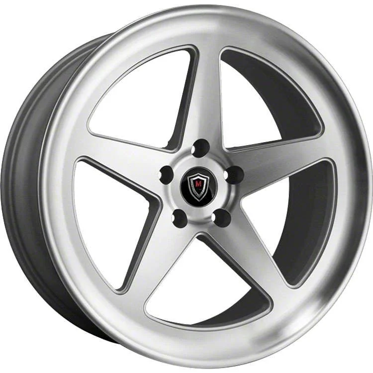 Marquee Wheels M9535 Silver Machined Wheel; 20x9; 15mm Offset (08-23 RWD Challenger)