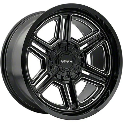 Mayhem Wheels Hermosa Gloss Black Milled 6-Lug Wheel; 20x10; -25mm Offset (07-14 Tahoe)