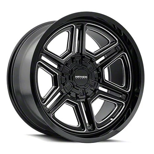 Mayhem Wheels Hermosa Gloss Black Milled 6-Lug Wheel; 20x12; -44mm Offset (07-14 Tahoe)