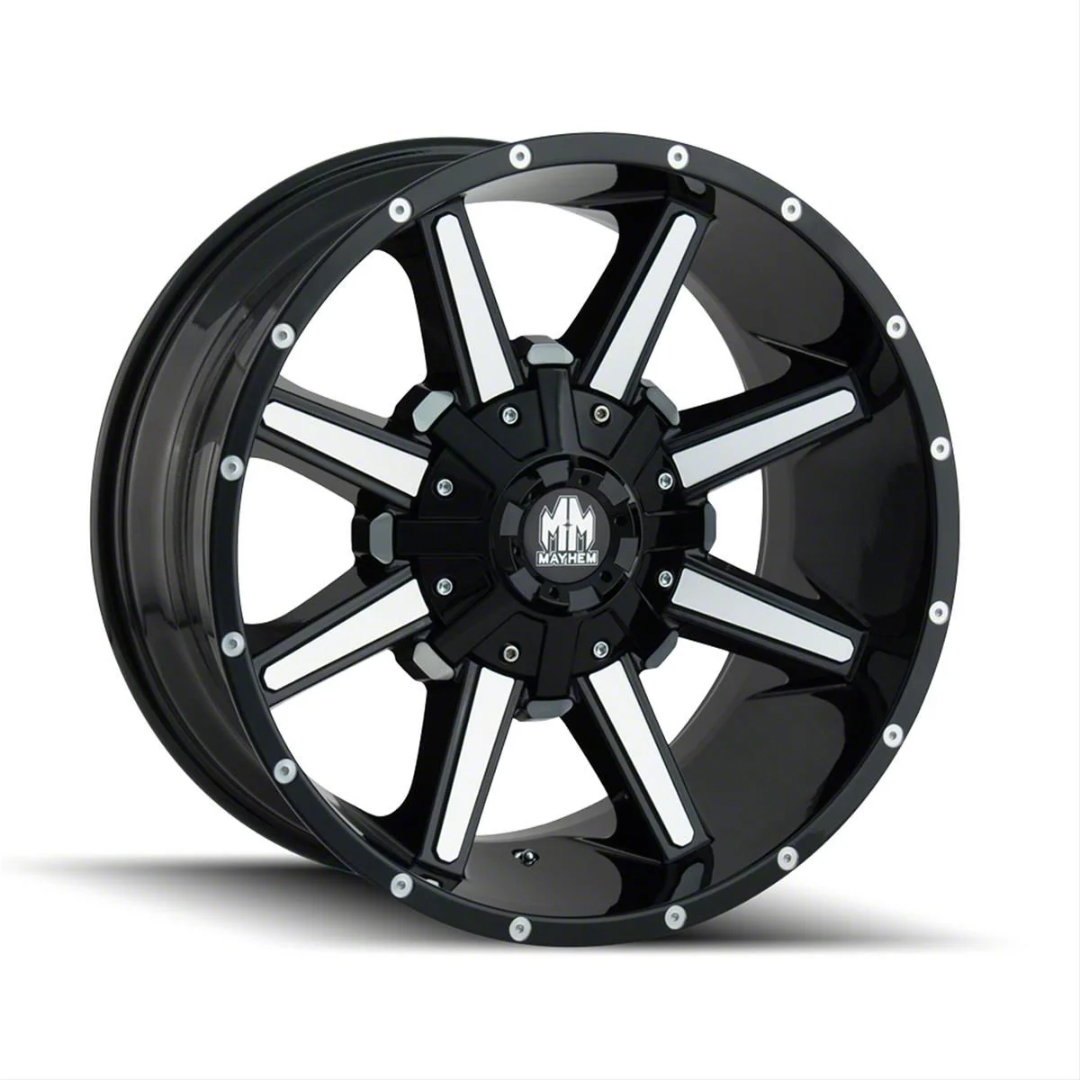 Mayhem Wheels Arsenal Gloss Black Machined 6-Lug Wheel; 18x9; -12mm Offset (07-14 Yukon)