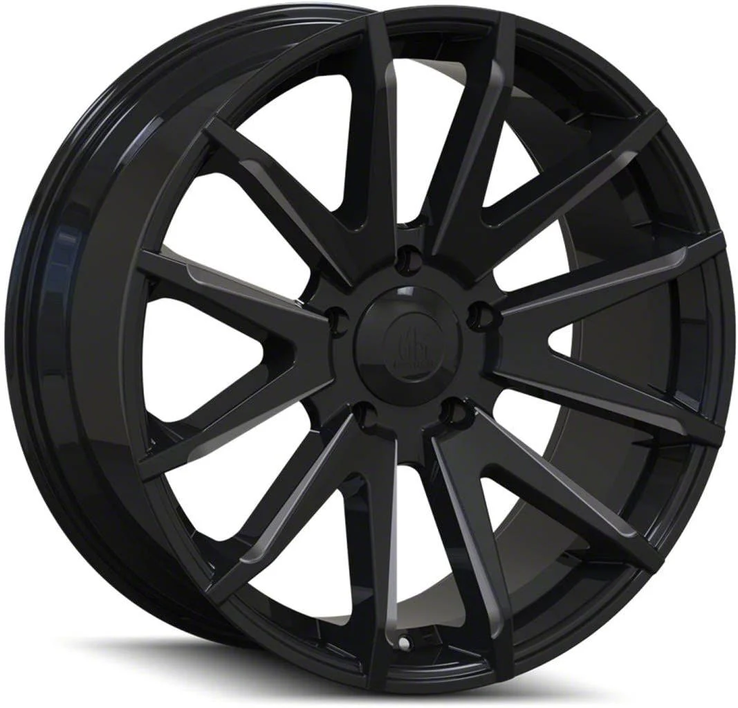 Mayhem Wheels Crossfire Gloss Black Milled 6-Lug Wheel; 20x9.5; 18mm Offset (07-14 Yukon)