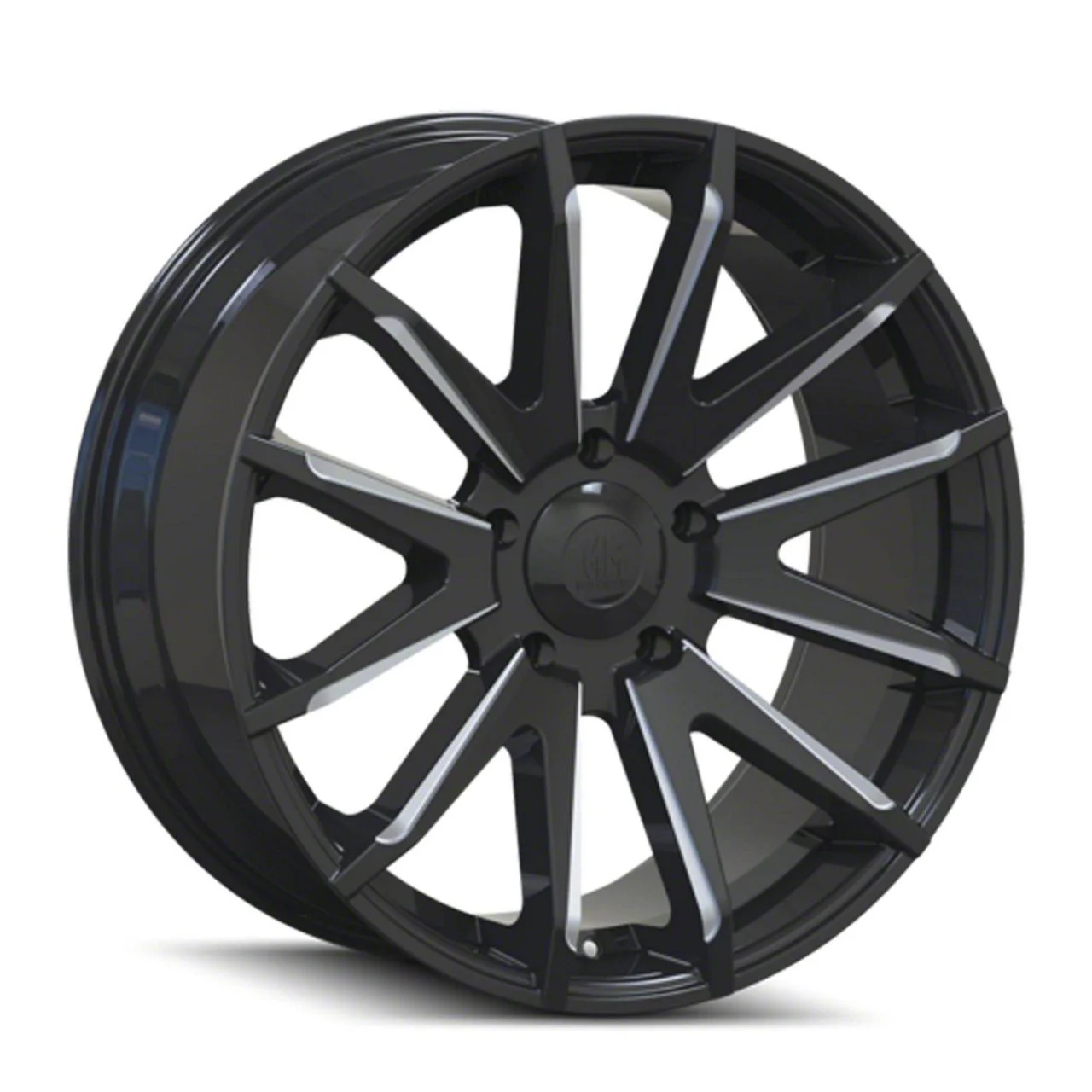 Mayhem Wheels Crossfire Gloss Black Milled 6-Lug Wheel; 20x9.5; 25mm Offset (07-14 Yukon)
