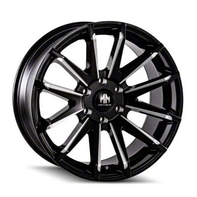 Mayhem Wheels Crossfire Gloss Black Milled 6-Lug Wheel; 22x9.5; 25mm Offset (07-14 Yukon)