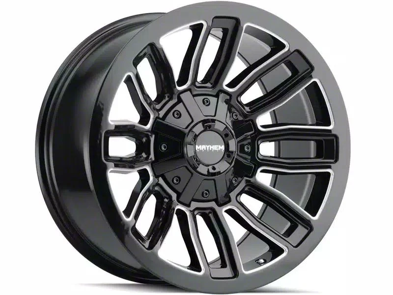 Mayhem Wheels Decoy Gloss Black Milled 6-Lug Wheel; 20x9; 11mm Offset (07-14 Yukon)