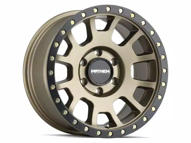 Mayhem Wheels Scout Matte Gold with Matte Black Lip 6-Lug Wheel; 17x8.5; 0mm Offset (07-14 Yukon)