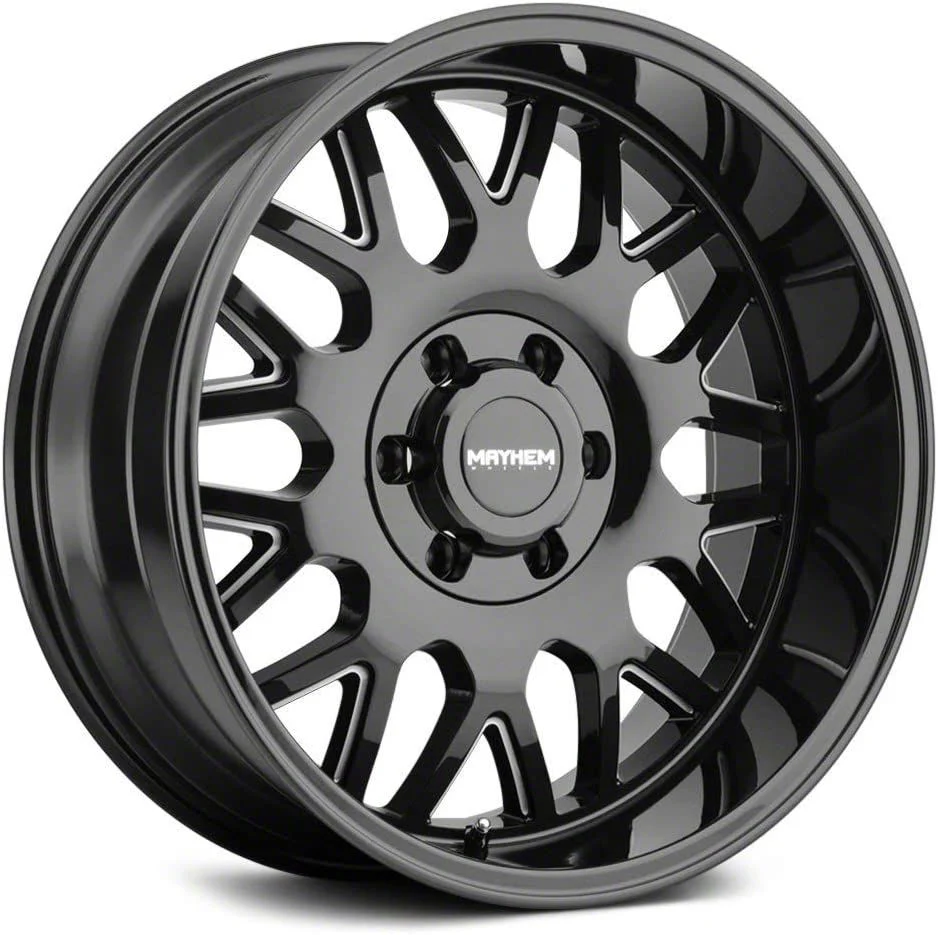 Mayhem Wheels Tripwire Gloss Black Milled 6-Lug Wheel; 20x10; -19mm Offset (07-14 Yukon)
