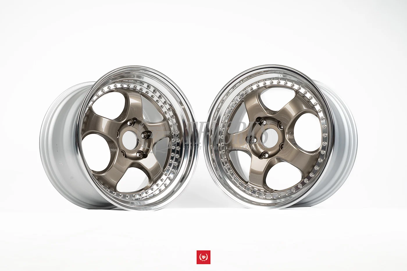 Work Meister S1 3P Porsche 18x8.5 +49 / 18x11 +43 5x130 - HPG ( Titanium Gold )