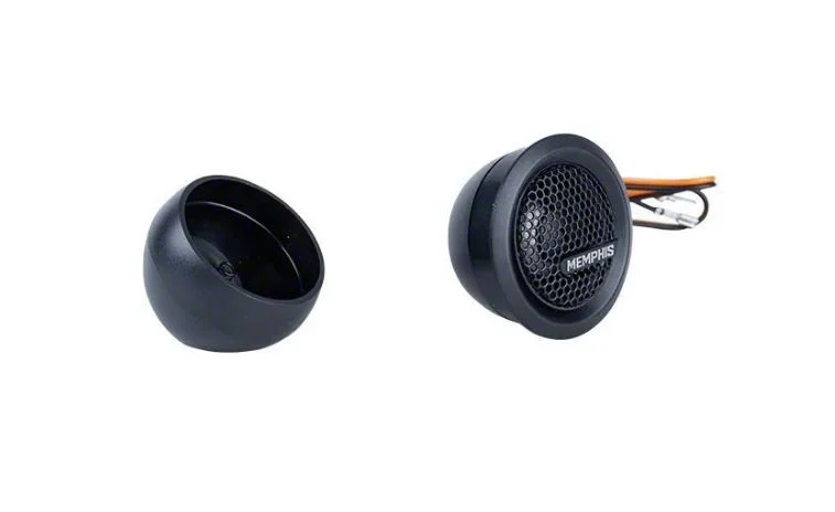 Memphis Audio Aluminum Dome Tweeter with Crossover; 1-Inch (Universal; Some Adaptation May Be Required)