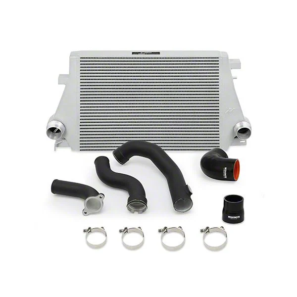 Mishimoto Performance Intercooler Kit with Black Piping; Silver (16-24 2.0L Camaro)