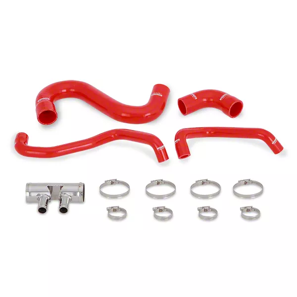 Mishimoto Silicone Lower Radiator Hose Kit; Red (15-23 Mustang GT)