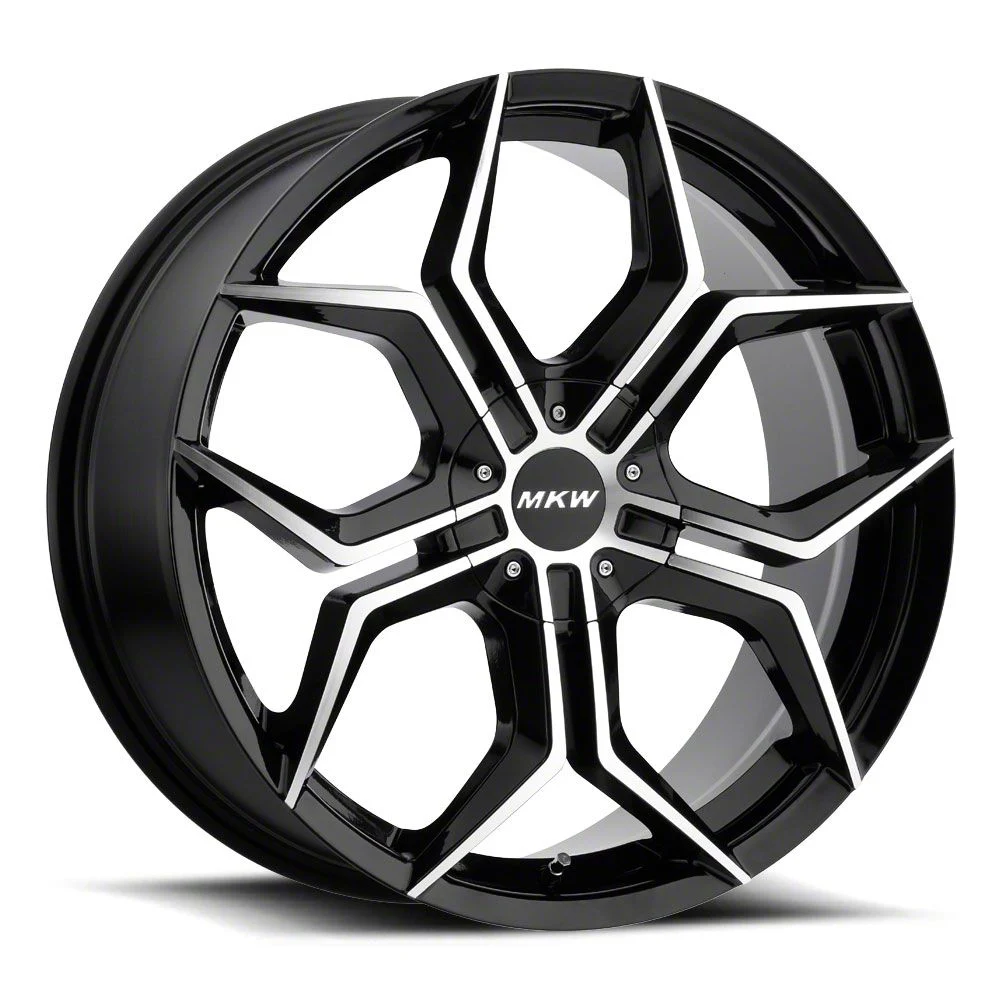 MKW M121 Gloss Black Machined Wheel; 18x8; 40mm Offset (15-23 Mustang EcoBoost w/o Performance Pack, V6)