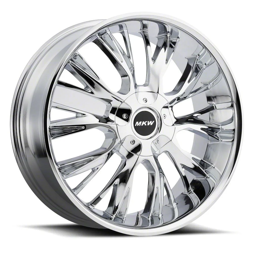 MKW M122 Chrome Wheel; 18x8; 40mm Offset (15-23 Mustang EcoBoost w/o Performance Pack, V6)