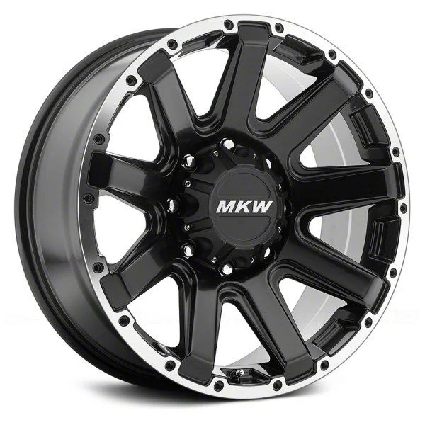 MKW Offroad M94 Satin Black Machined 6-Lug Wheel; 17x9; 10mm Offset (07-14 Yukon)