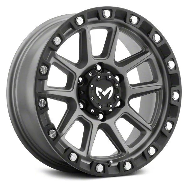 MKW Offroad M205 Matte Gray 6-Lug Wheel; 20x9; 1mm Offset (19-23 Ranger)