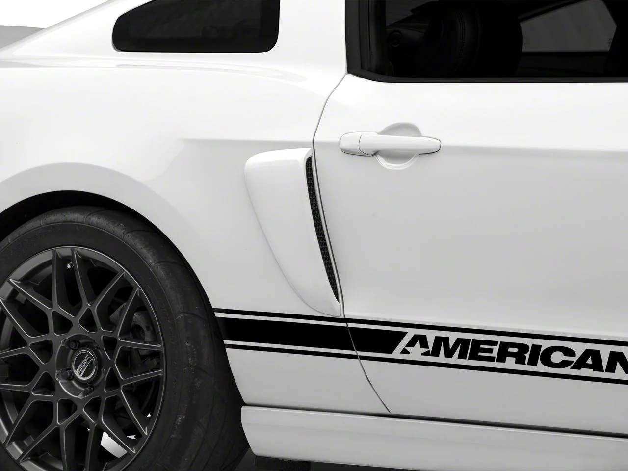 MMD by FOOSE Side Scoops; Unpainted (10-14 Mustang)