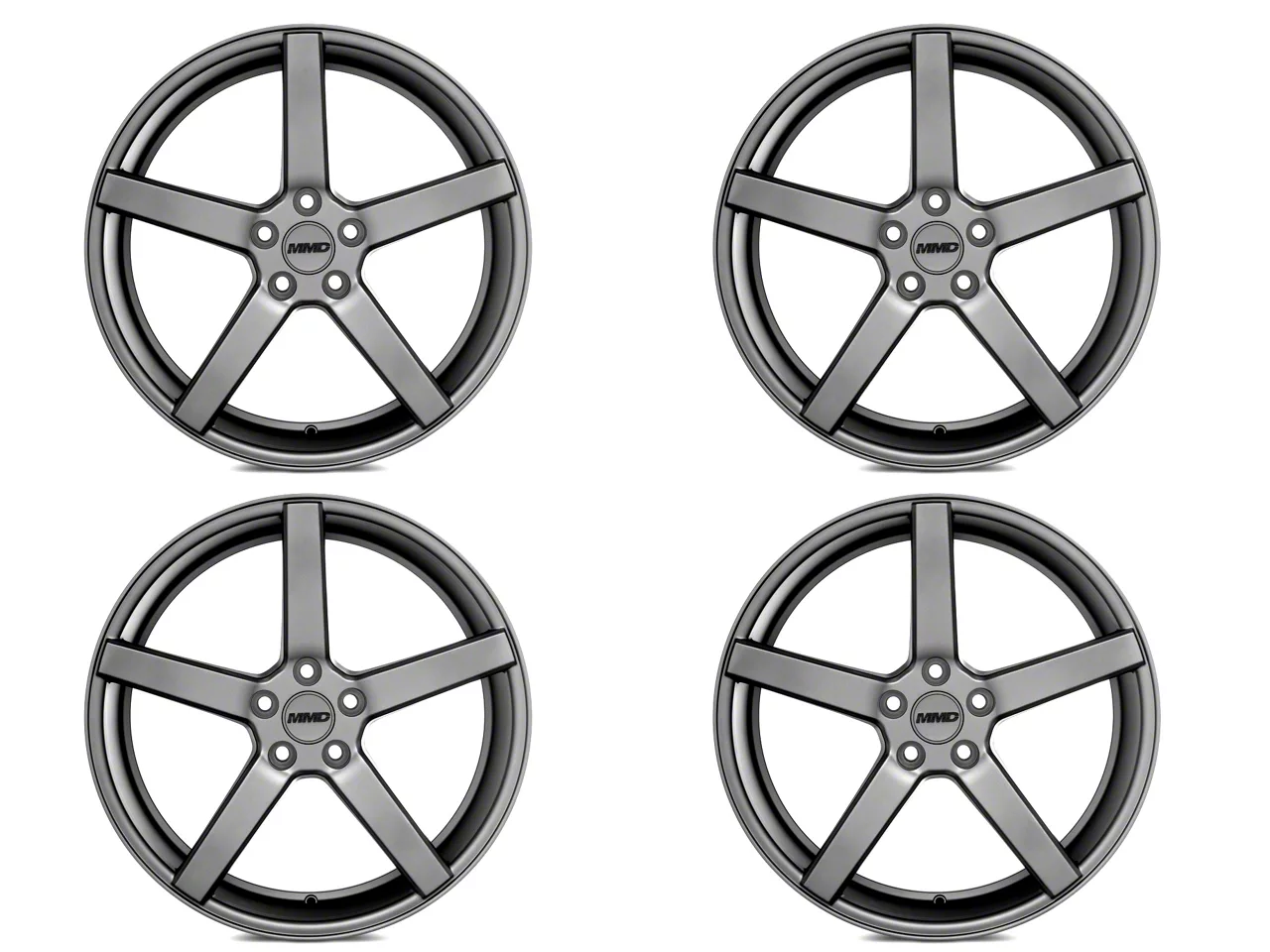 Staggered MMD 551C Charcoal 4-Wheel Kit; 20x8.5/20x10; 35mm Offset (10-14 Mustang)