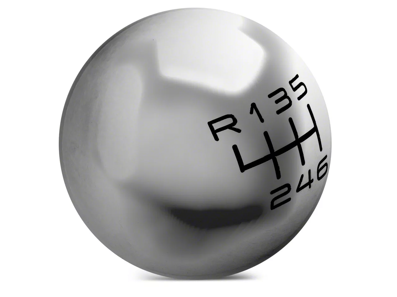 SpeedForm Modern Billet Retro Style 6-Speed Shift Knob; Polished (15-23 Mustang GT, EcoBoost, V6)