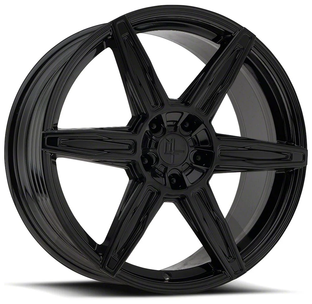 Modern Luxury MLF11 Gloss Black Wheel; Rear Only; 22x10.5; 25mm Offset (08-23 RWD Challenger, Excluding Widebody)