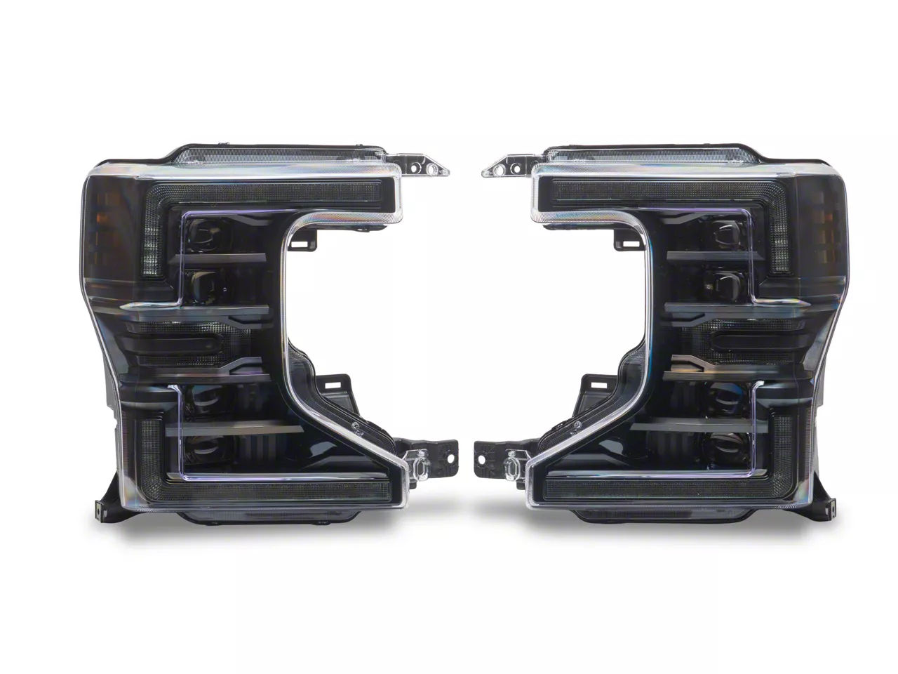 Morimoto XB LED Headlights with Amber DRL; Black Housing; Clear Lens (20-22 F-350 Super Duty w/ Factory Halogen Headlights)