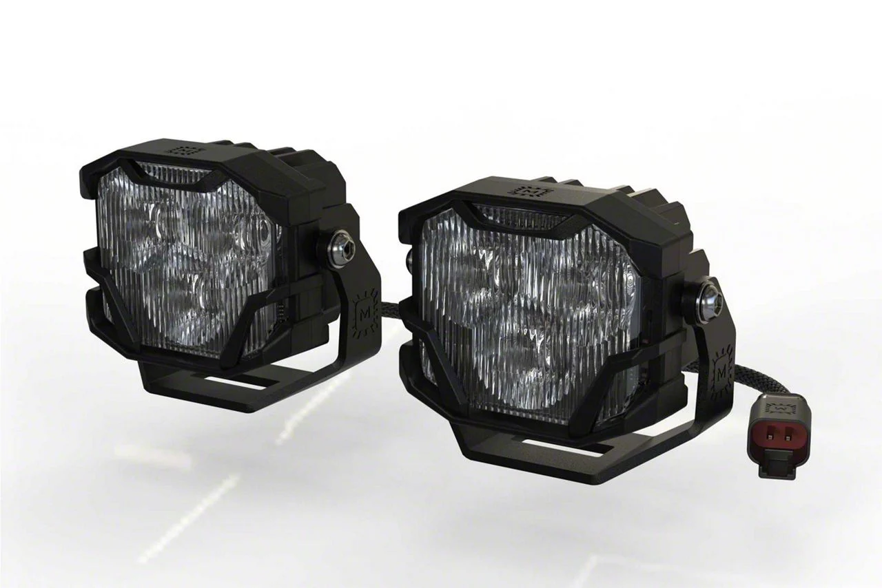 Morimoto 4Banger HXB LED Light Pods; White SAE Wide Beam (Universal; Some Adaptation May Be Required)