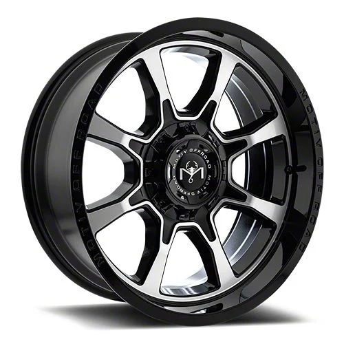 Motiv Offroad Glock Gloss Black Machined 6-Lug Wheel; 18x9; 18mm Offset (21-26 Tahoe)