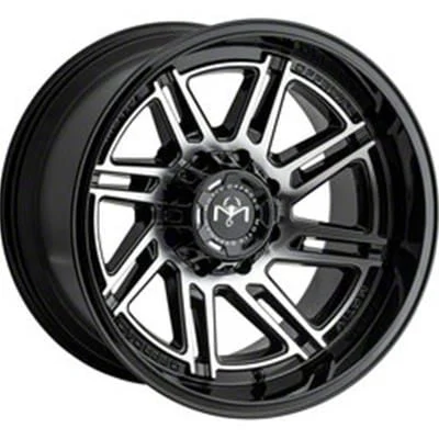 Motiv Offroad Millenium Series Gloss Black with Chrome Accents 6-Lug Wheel; 17x9; 0mm Offset (07-14 Yukon)