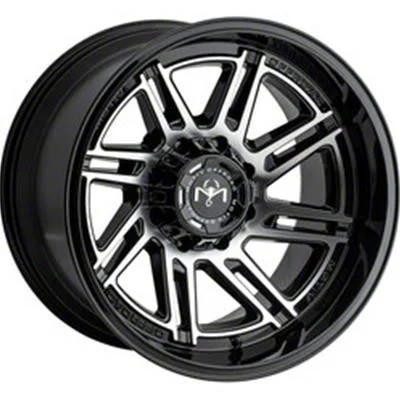 Motiv Offroad Millenium Series Gloss Black with Chrome Accents 6-Lug Wheel; 20x10; -12mm Offset (07-14 Yukon)