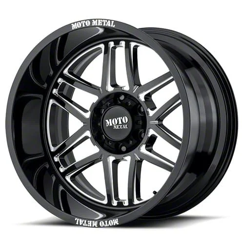Moto Metal Folsom Gloss Black Milled 6-Lug Wheel; 20x9; 18mm Offset (04-08 F-150)
