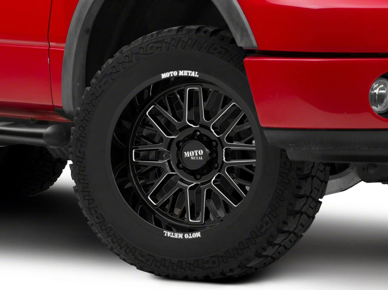 Moto Metal MO802 Gloss Black Milled 6-Lug Wheel; 22x10; -18mm Offset (04-08 F-150)