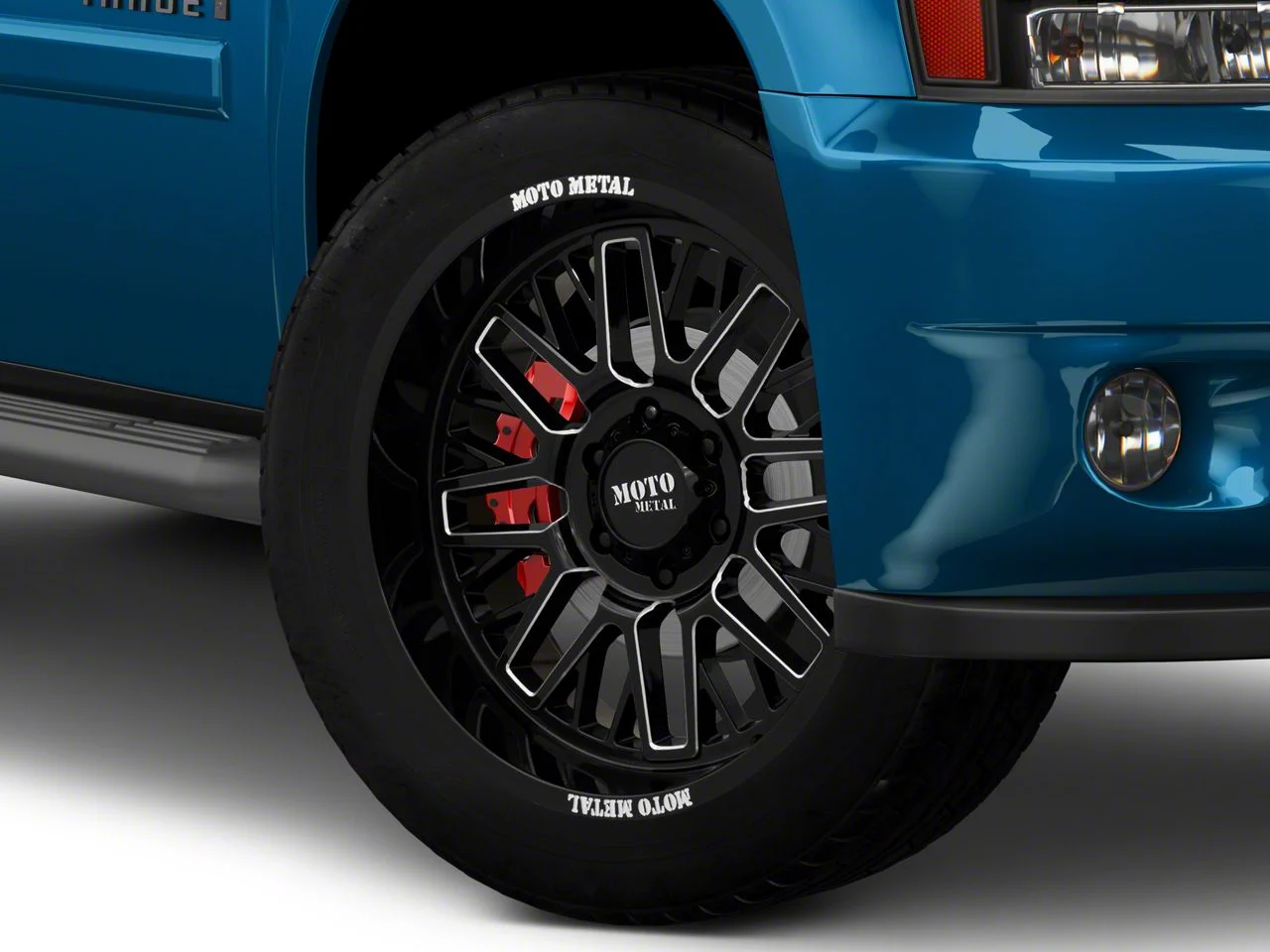Moto Metal MO802 Gloss Black Milled 6-Lug Wheel; 22x10; -18mm Offset (07-14 Tahoe)
