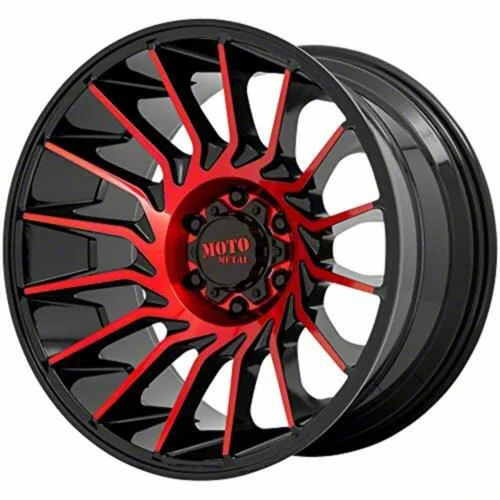 Moto Metal MO807 Gloss Black Machined with Red Tint 6-Lug Wheel; 20x10; -18mm Offset (07-14 Tahoe)