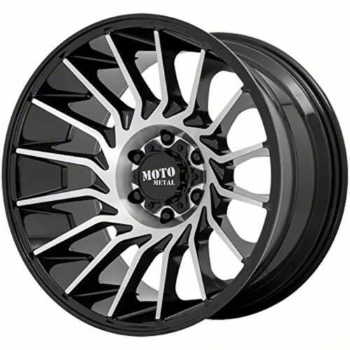 Moto Metal MO807 Gloss Black Machined 6-Lug Wheel; 22x10; -18mm Offset (07-14 Tahoe)