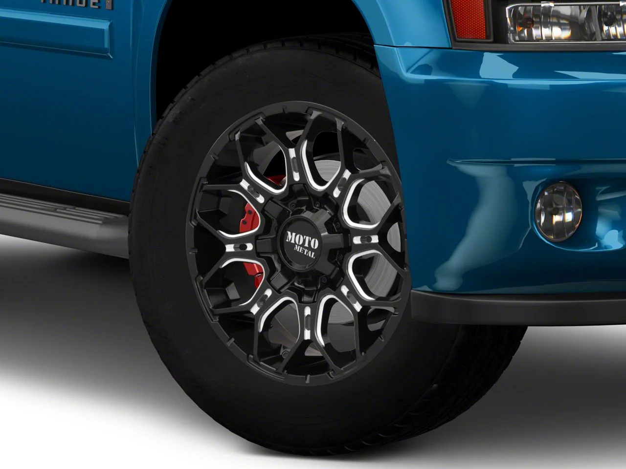 Moto Metal MO808 Sniper Gloss Black Milled 6-Lug Wheel; 20x9; 0mm Offset (07-14 Tahoe)