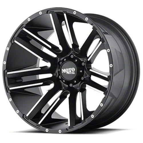 Moto Metal Razor Satin Black Machined 6-Lug Wheel; 18x9; 18mm Offset (07-14 Tahoe)
