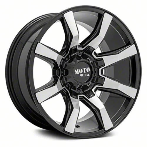 Moto Metal Spider Gloss Black Machined 6-Lug Wheel; 20x10; 12mm Offset (07-14 Tahoe)