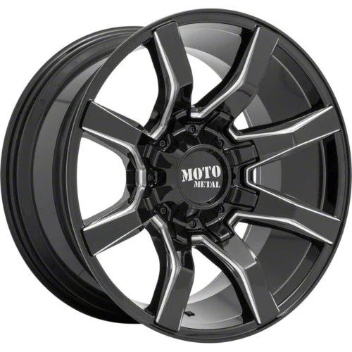 Moto Metal Spider Gloss Black Milled 6-Lug Wheel; 20x9; 0mm Offset (07-14 Tahoe)