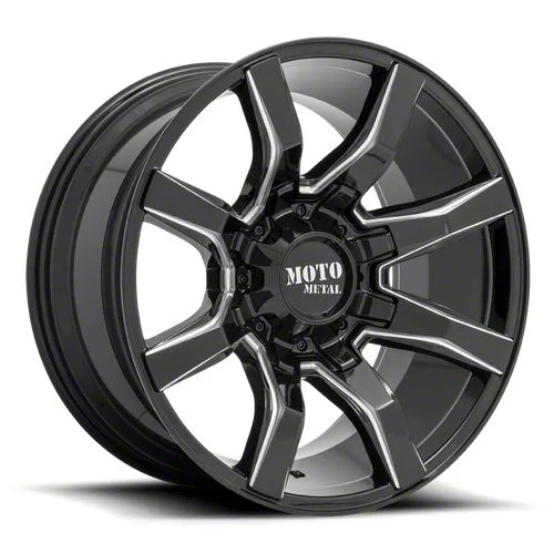Moto Metal Spider Gloss Black Milled 6-Lug Wheel; 20x9; 18mm Offset (07-14 Tahoe)