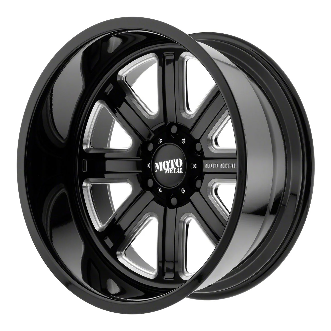 Moto Metal MO402 Gloss Black Milled 6-Lug Wheel; 20x10; -24mm Offset (15-20 Yukon)
