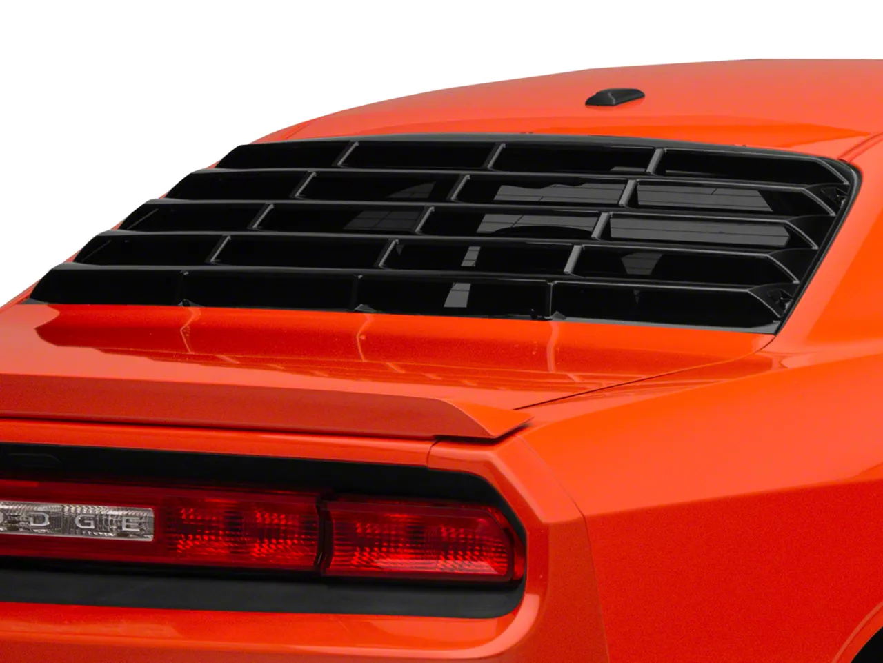 MP Concepts Rear Window Louvers; Gloss Black (08-23 Challenger)