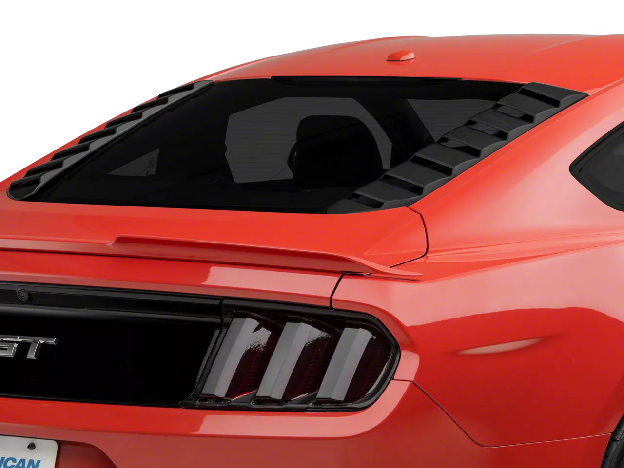 MP Concepts Sport Rear Window Louvers; Matte Black (15-26 Mustang Fastback)